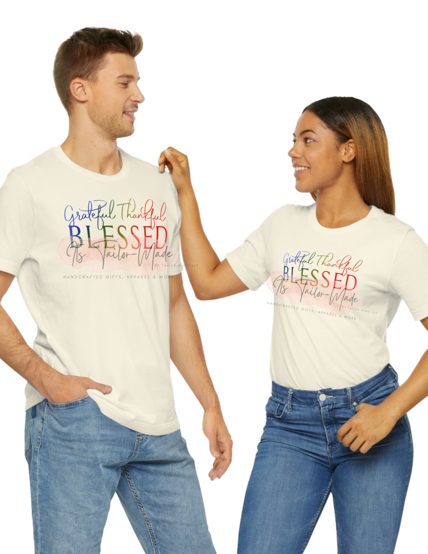 Thankful Grateful Blessed Jersey Tee