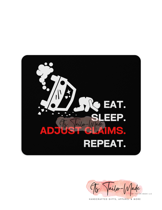 Claims Adjuster (Car Flip/Driver/Black) Mouse Pad