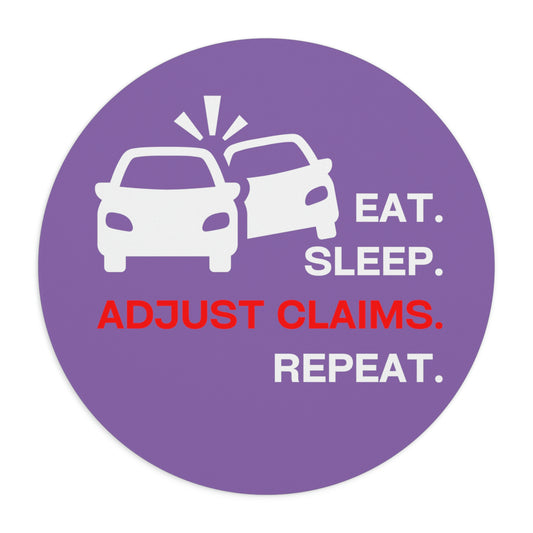 Claims Adjuster (Double Car/ Light Purple) Mouse Pad