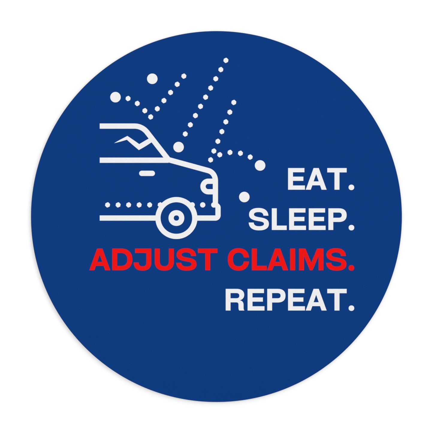 Claims Adjuster (Car/Hail Damage/Dark Blue) Mouse Pad