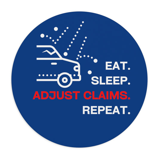 Claims Adjuster (Car/Hail Damage/Dark Blue) Mouse Pad