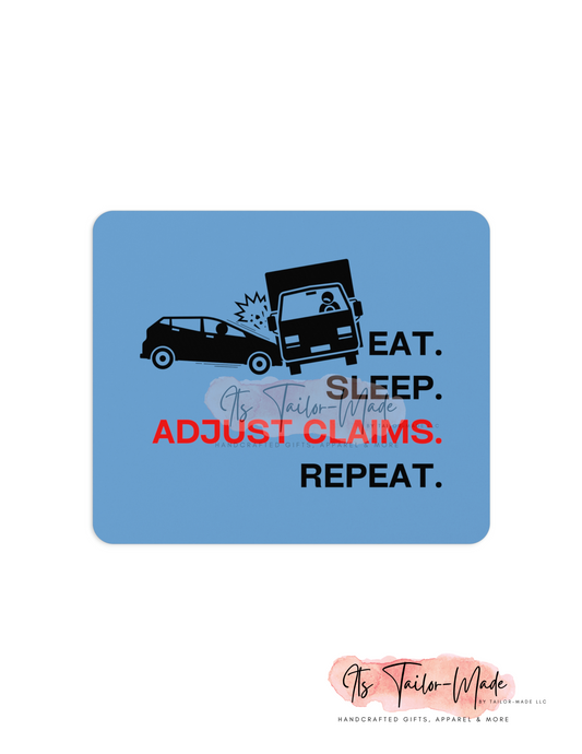 Claims Adjuster (Car/ Commercial Truck/ Light Blue) Mouse Pad