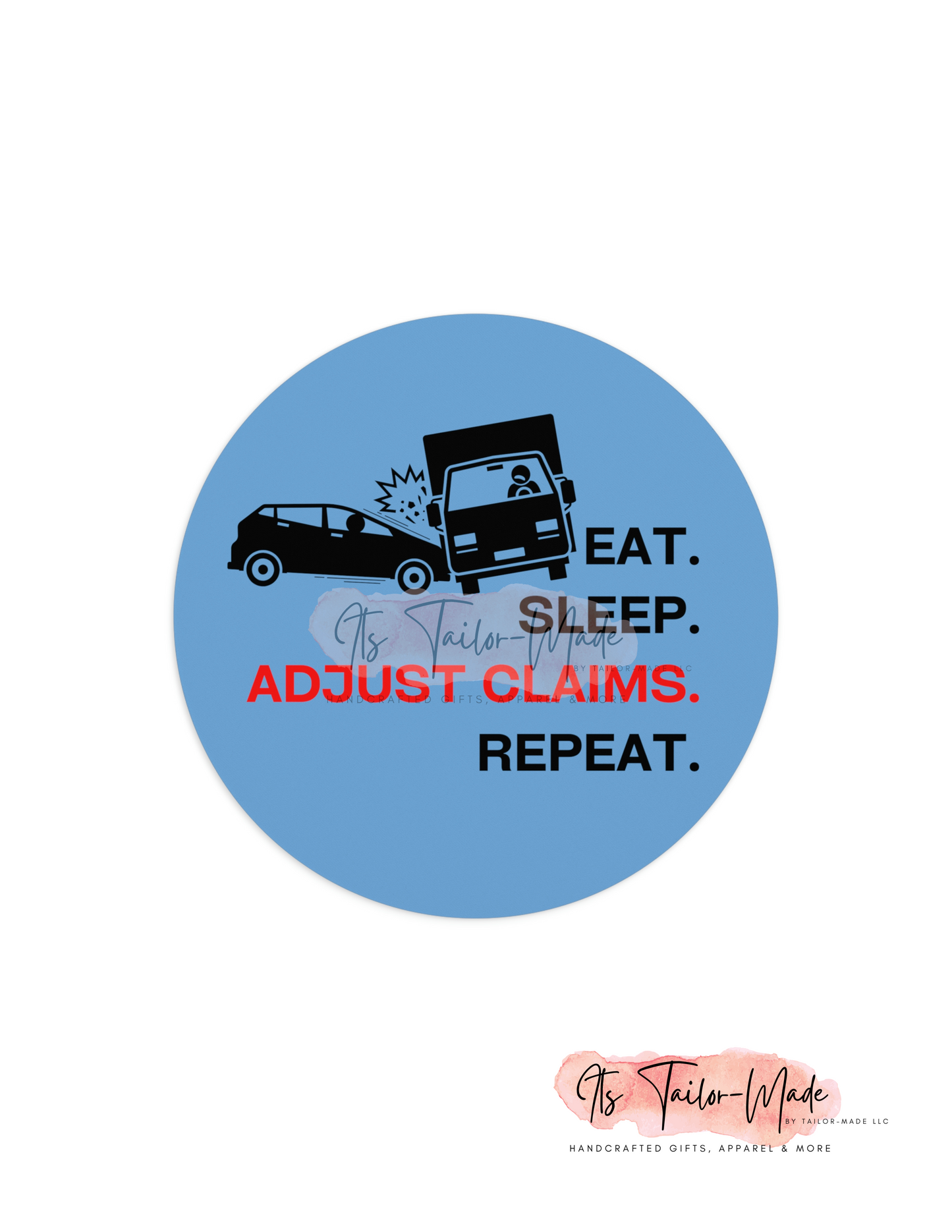 Claims Adjuster (Car/ Commercial Truck/ Light Blue) Mouse Pad