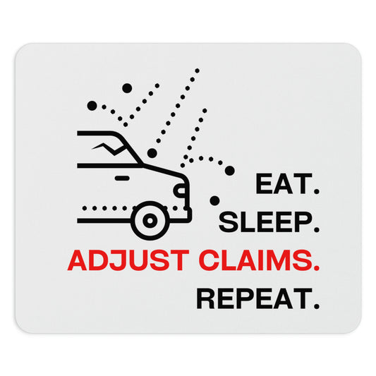 Claims Adjuster (Car/ Hail Damage/ White) Mouse Pad