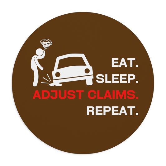 Claims Adjuster (Flat Tire / Brown) Mouse Pad