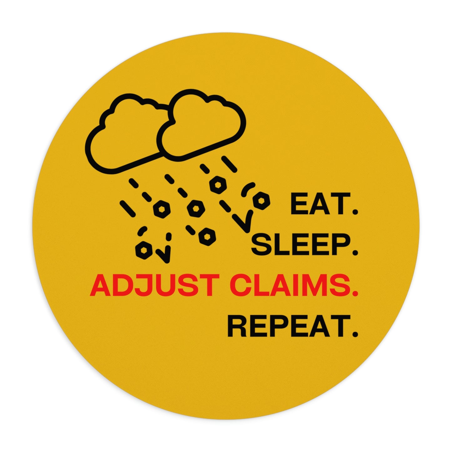 Claims Adjuster (Hail Storm  / Yellow) Mouse Pad