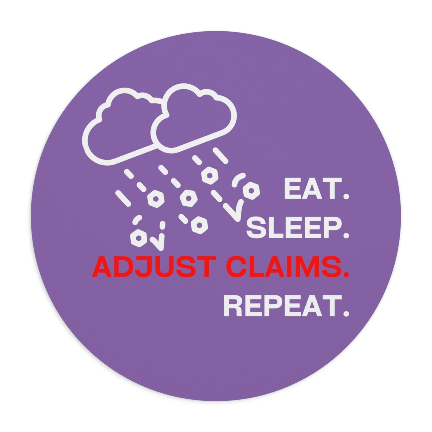 Claims Adjuster (Hail Storm/ Light Purple) Mouse Pad