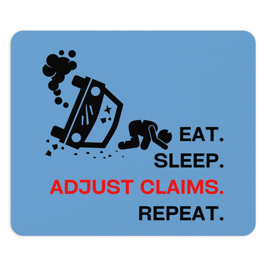 Claims Adjuster (Car Flip/Driver/ Light Blue) Mouse Pad