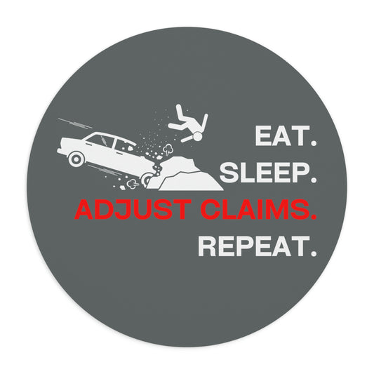 Claims Adjuster (Car/Property Damage/ Driver Extraction/ Dark Gray) Mouse Pad